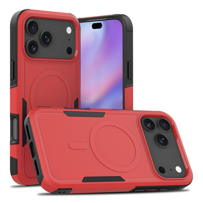 For iPhone 17 Pro Max Magnetic Case Dual Layer PC TPU Shockproof Phone Cover