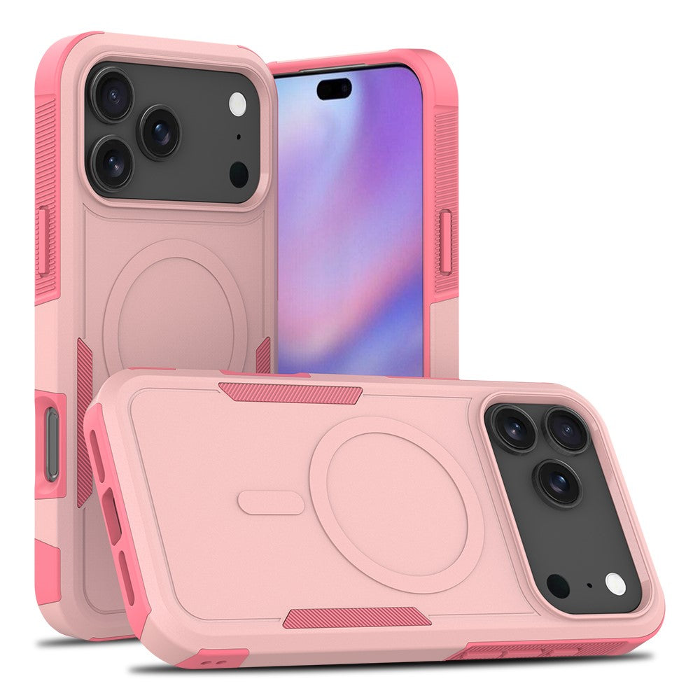 For iPhone 17 Pro Max Magnetic Case Dual Layer PC TPU Shockproof Phone Cover