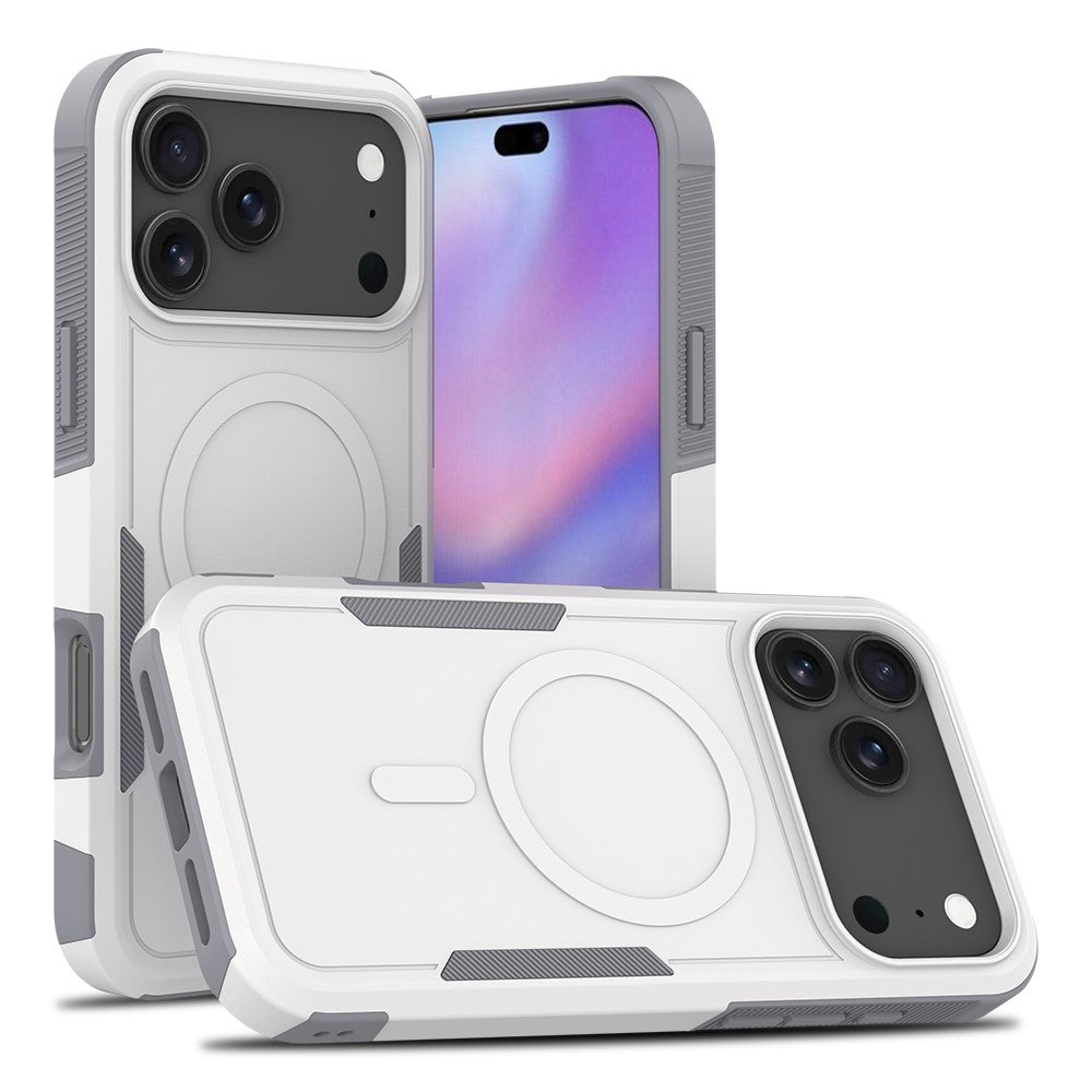 For iPhone 17 Pro Max Magnetic Case Dual Layer PC TPU Shockproof Phone Cover