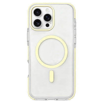 For iPhone 16 Pro Max Magnetic Case Clear PC TPU TPE Shockproof Cover Compatible with MagSafe