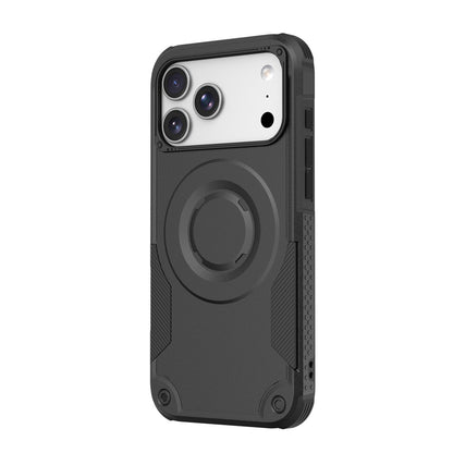 For iPhone 17 Pro Max Magnetic Case Shockproof PC + TPU Anti-Slip Textured Phone Cover