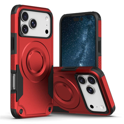 For iPhone 17 Pro Max Magnetic Case Shockproof PC + TPU Anti-Slip Textured Phone Cover