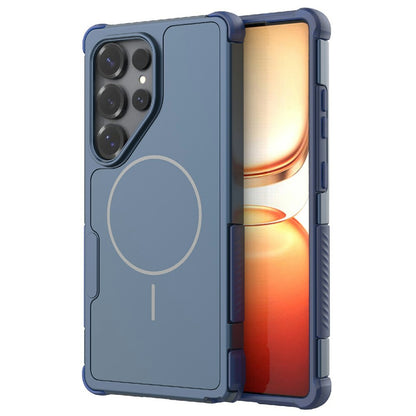 For Samsung Galaxy S25 Ultra Magnetic Case Shockproof Airbag PC+TPU Phone Cover