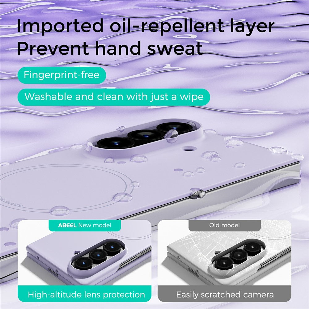 ABEEL Magnetic Case For Samsung Galaxy Z Fold8 Ultra Skin Touch Liquid Silicone Phone Back Cover