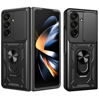 For Samsung Galaxy Z Fold8 Ultra Case with Slide Camera Lid PC + TPU Kickstand Phone Cover
