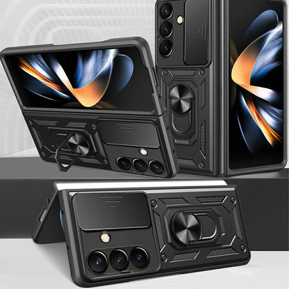 For Samsung Galaxy Z Fold8 Ultra Case with Slide Camera Lid PC + TPU Kickstand Phone Cover