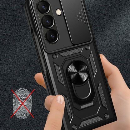 For Samsung Galaxy Z Fold8 Ultra Case with Slide Camera Lid PC + TPU Kickstand Phone Cover
