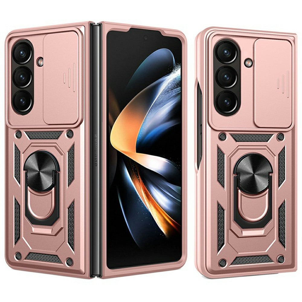 For Samsung Galaxy Z Fold8 Ultra Case with Slide Camera Lid PC + TPU Kickstand Phone Cover