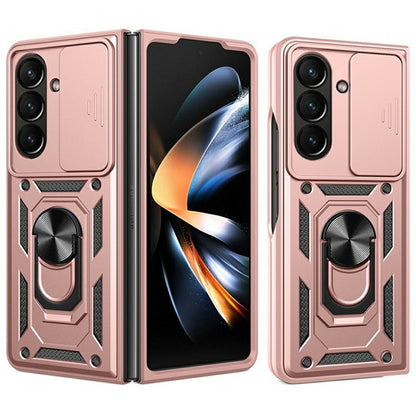 For Samsung Galaxy Z Fold8 Ultra Case with Slide Camera Lid PC + TPU Kickstand Phone Cover