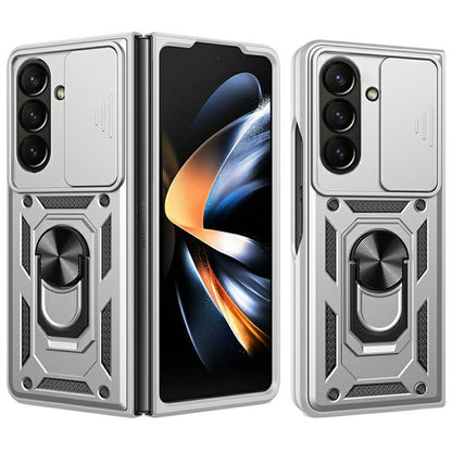 For Samsung Galaxy Z Fold8 Ultra Case with Slide Camera Lid PC + TPU Kickstand Phone Cover