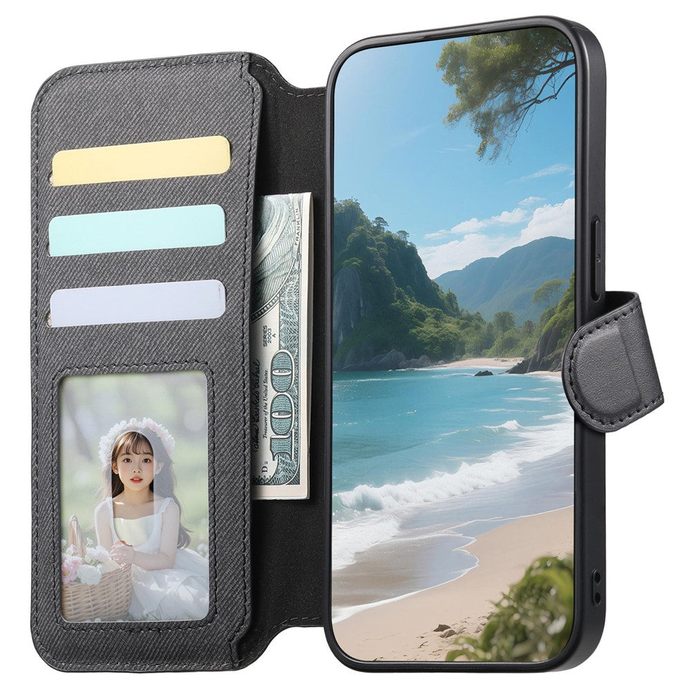 For Samsung Galaxy S25 Ultra Magnetic Case RFID Blocking Detachable Wallet Stand Cloth Texture Leather Phone Cover