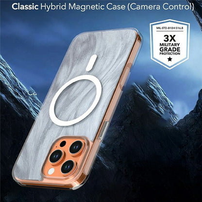 For iPhone 16 Pro Magnetic Case Foxtail Pattern TPU + Acrylic Shockproof Phone Cover