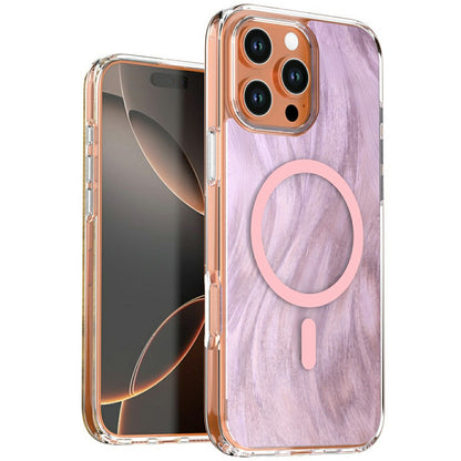 For iPhone 16 Pro Magnetic Case Foxtail Pattern TPU + Acrylic Shockproof Phone Cover