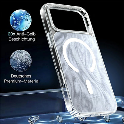 For iPhone 17 Pro Magnetic Case Foxtail Pattern TPU + Acrylic Shockproof Phone Cover