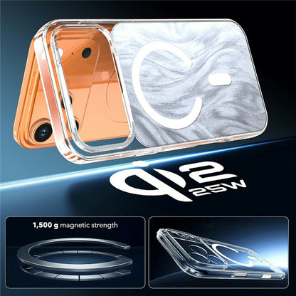 For iPhone 17 Pro Magnetic Case Foxtail Pattern TPU + Acrylic Shockproof Phone Cover