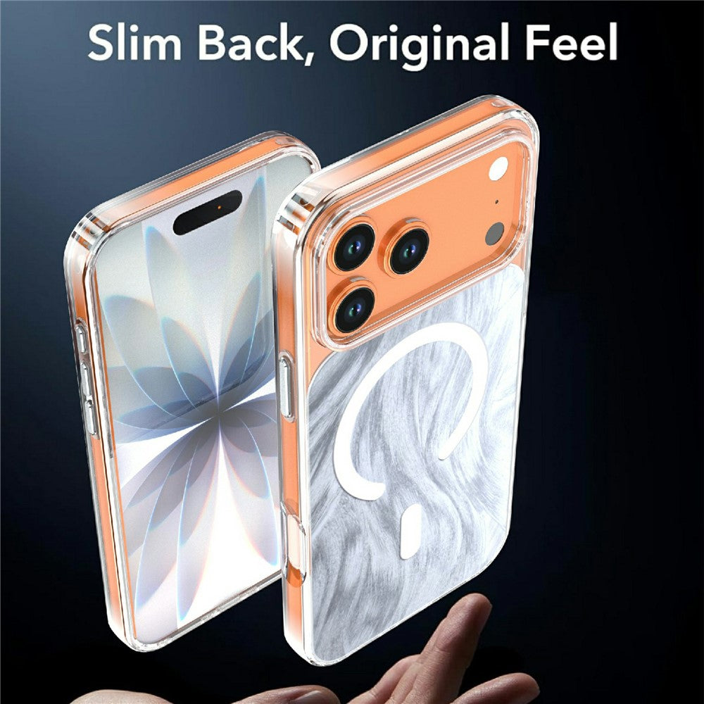 For iPhone 17 Pro Magnetic Case Foxtail Pattern TPU + Acrylic Shockproof Phone Cover