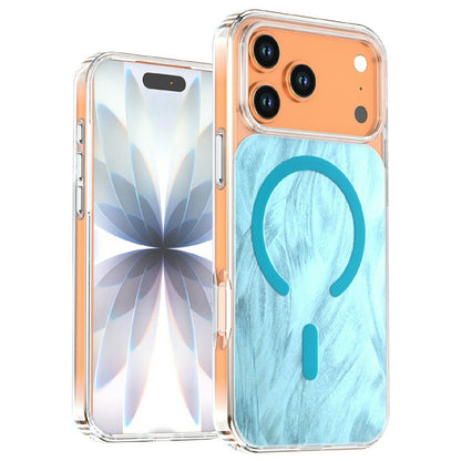 For iPhone 17 Pro Magnetic Case Foxtail Pattern TPU + Acrylic Shockproof Phone Cover