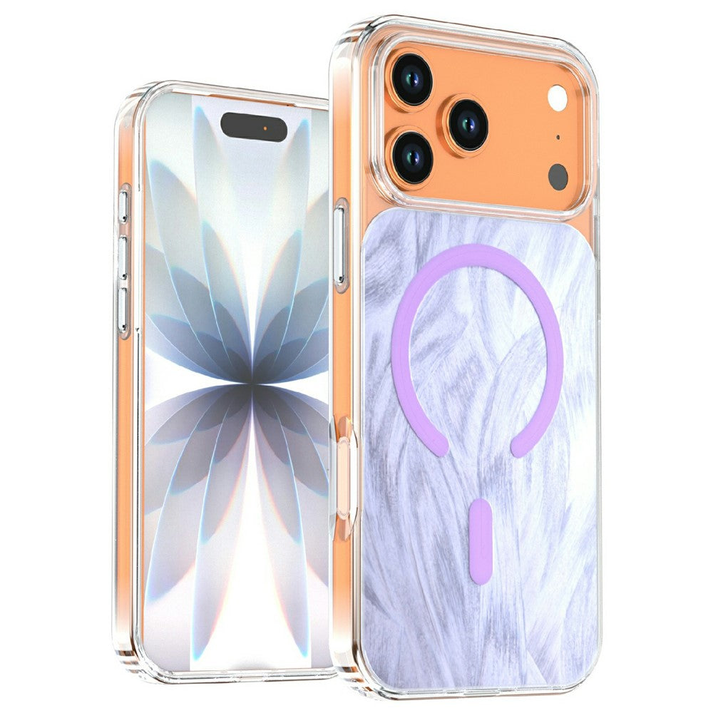 For iPhone 17 Pro Magnetic Case Foxtail Pattern TPU + Acrylic Shockproof Phone Cover