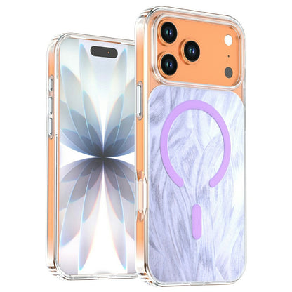 For iPhone 17 Pro Magnetic Case Foxtail Pattern TPU + Acrylic Shockproof Phone Cover