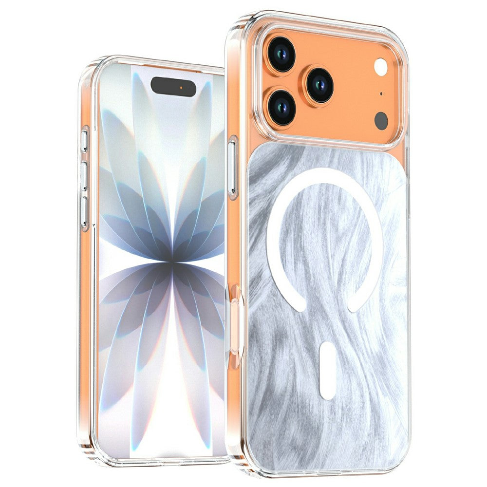 For iPhone 17 Pro Max Magnetic Case Foxtail Pattern TPU + Acrylic Shockproof Phone Cover