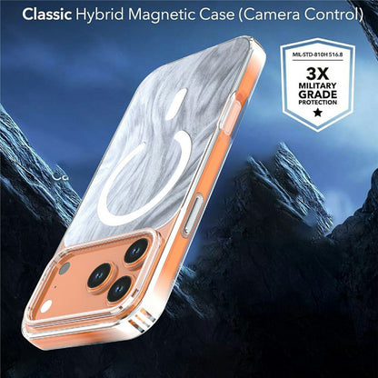 For iPhone 17 Pro Max Magnetic Case Foxtail Pattern TPU + Acrylic Shockproof Phone Cover