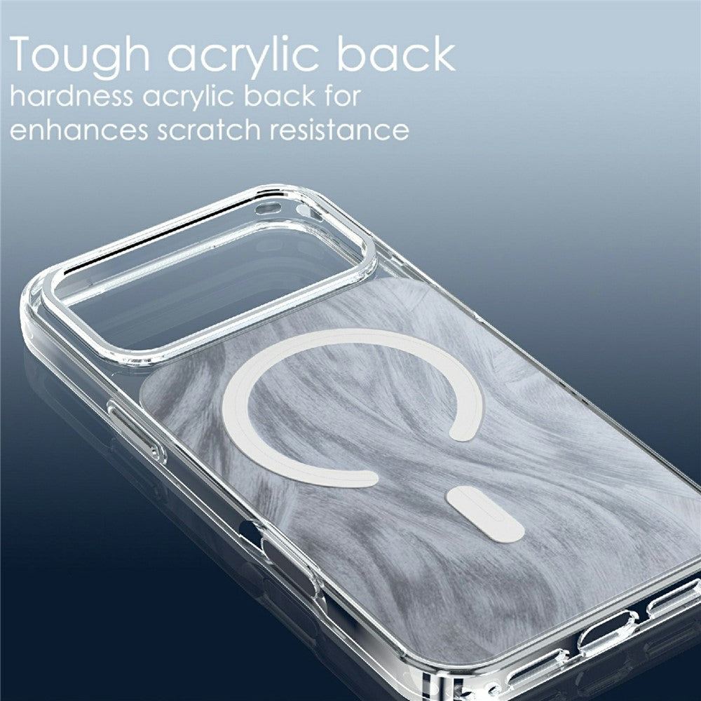 For iPhone 17 Pro Max Magnetic Case Foxtail Pattern TPU + Acrylic Shockproof Phone Cover