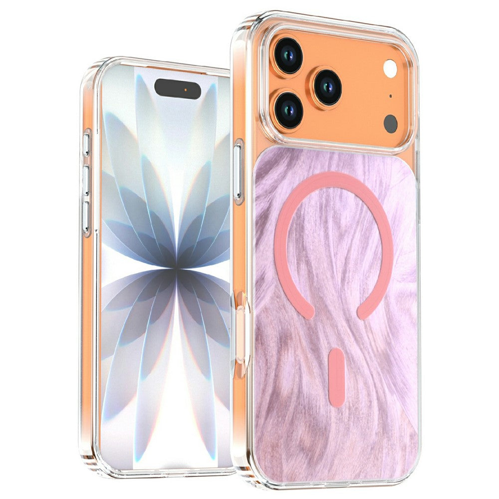 For iPhone 17 Pro Max Magnetic Case Foxtail Pattern TPU + Acrylic Shockproof Phone Cover
