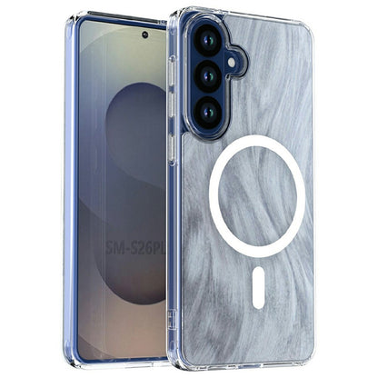 For Samsung Galaxy S26+ Magnetic Case Foxtail Pattern TPU + Acrylic Shockproof Phone Cover