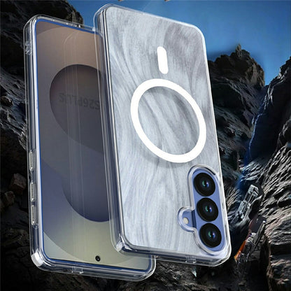 For Samsung Galaxy S26+ Magnetic Case Foxtail Pattern TPU + Acrylic Shockproof Phone Cover