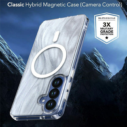 For Samsung Galaxy S26+ Magnetic Case Foxtail Pattern TPU + Acrylic Shockproof Phone Cover