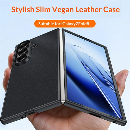 For Samsung Galaxy Z Fold8 Ultra Case PU Leather Coated PC Anti-Drop Folding Phone Cover