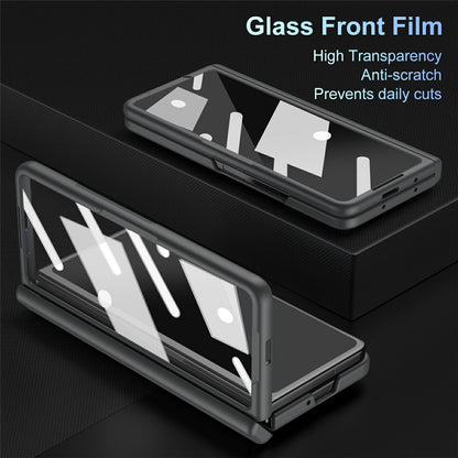 For Samsung Galaxy Z Fold8 Ultra Case Kickstand PC Phone Back Cover with Stylus and Tempered Glass Film