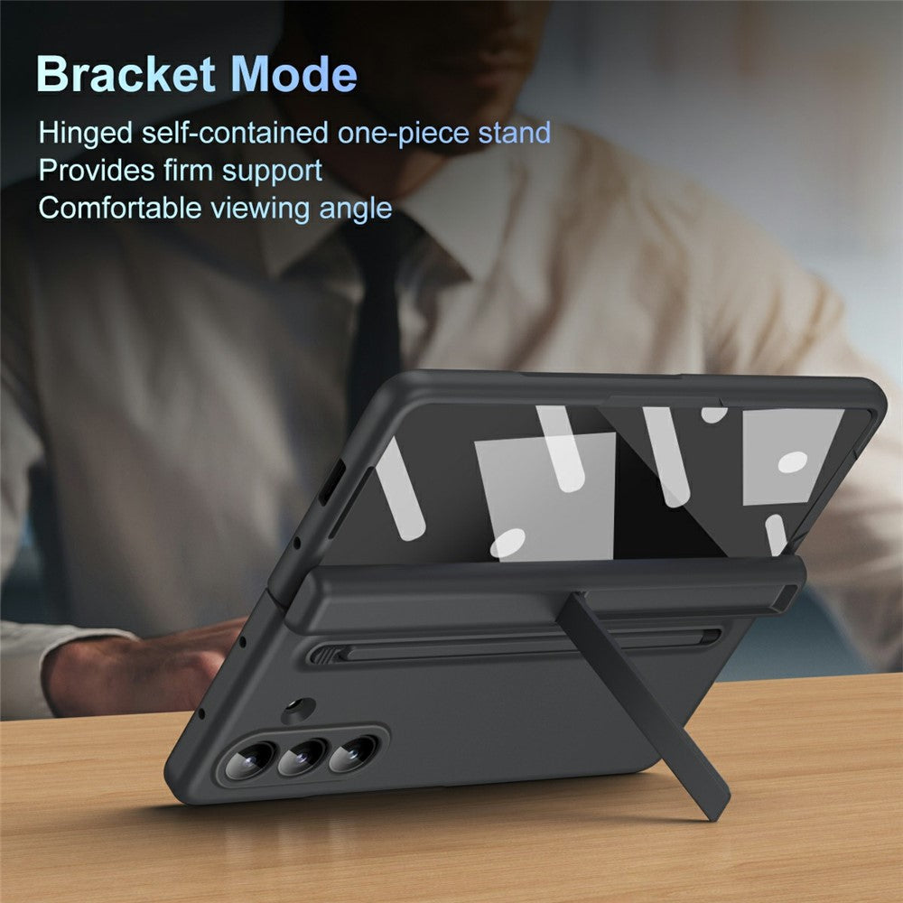 For Samsung Galaxy Z Fold8 Ultra Case Kickstand PC Phone Back Cover with Stylus and Tempered Glass Film