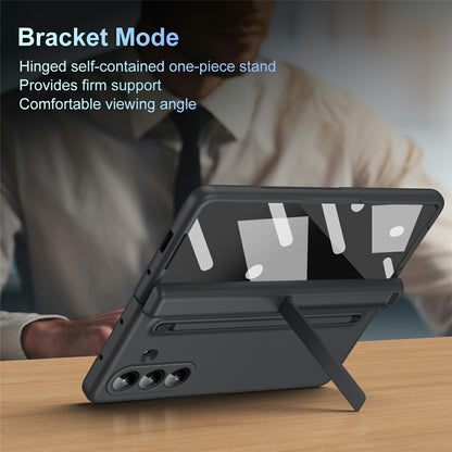 For Samsung Galaxy Z Fold8 Ultra Case Kickstand PC Phone Back Cover with Stylus and Tempered Glass Film
