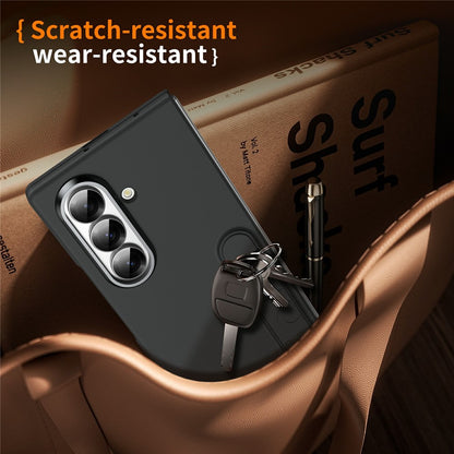 For Samsung Galaxy Z Fold8 Ultra Phone Case Kickstand PC Cover with Tempered Glass Screen Protector