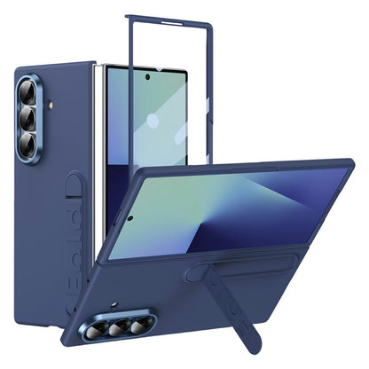 For Samsung Galaxy Z Fold8 Ultra Phone Case Kickstand PC Cover with Tempered Glass Screen Protector