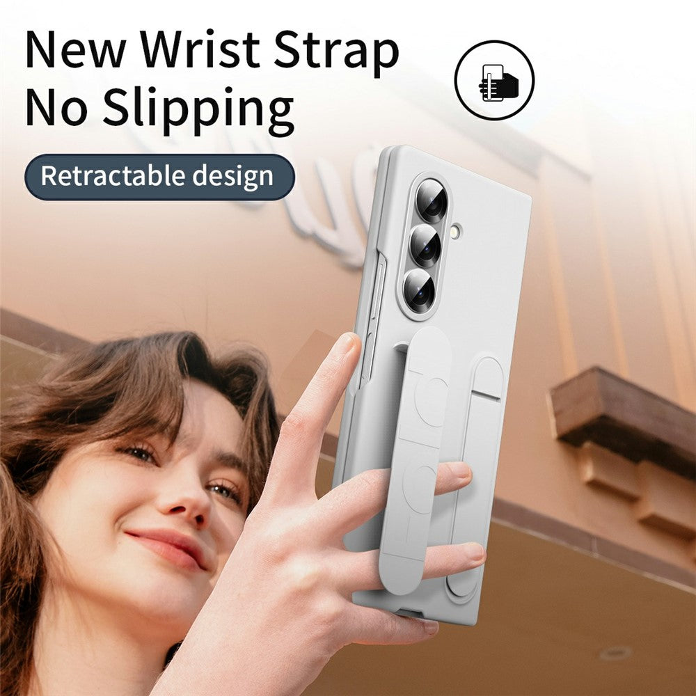For Samsung Galaxy Z Fold8 Ultra Phone Case Kickstand Wristband PC Silicone Mobile Cover