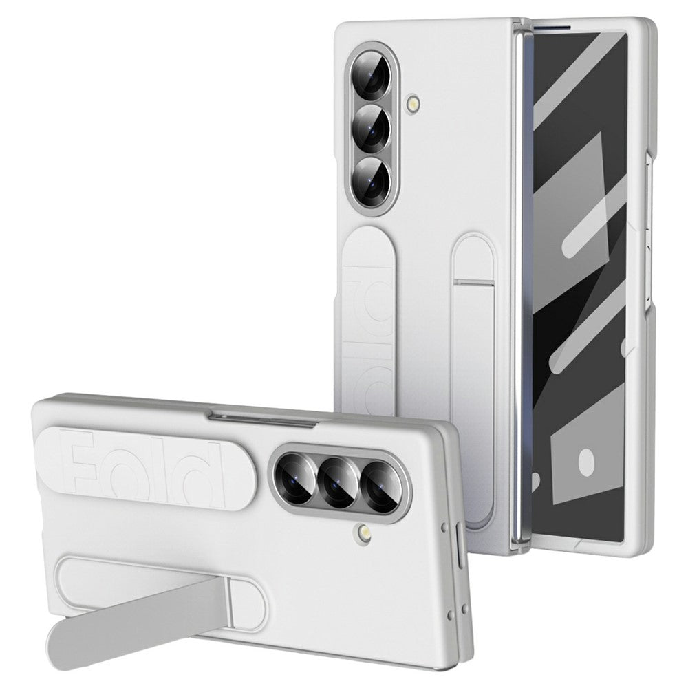 For Samsung Galaxy Z Fold8 Ultra Case with Tempered Glass Film Kickstand Wristband PC + Silicone Phone Cover