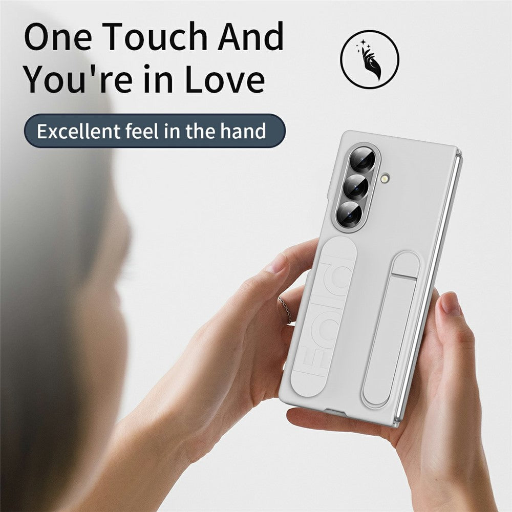 For Samsung Galaxy Z Fold8 Ultra Case with Tempered Glass Film Kickstand Wristband PC + Silicone Phone Cover