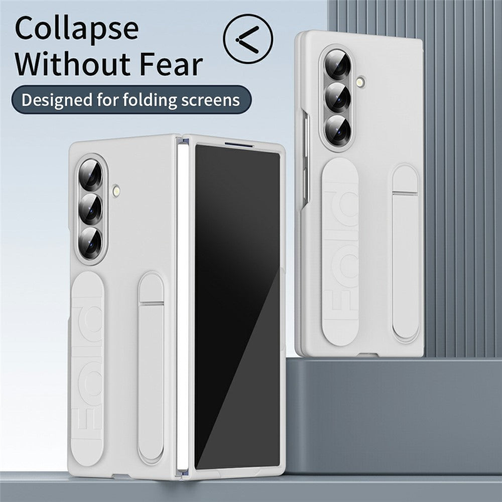 For Samsung Galaxy Z Fold8 Ultra Case with Tempered Glass Film Kickstand Wristband PC + Silicone Phone Cover