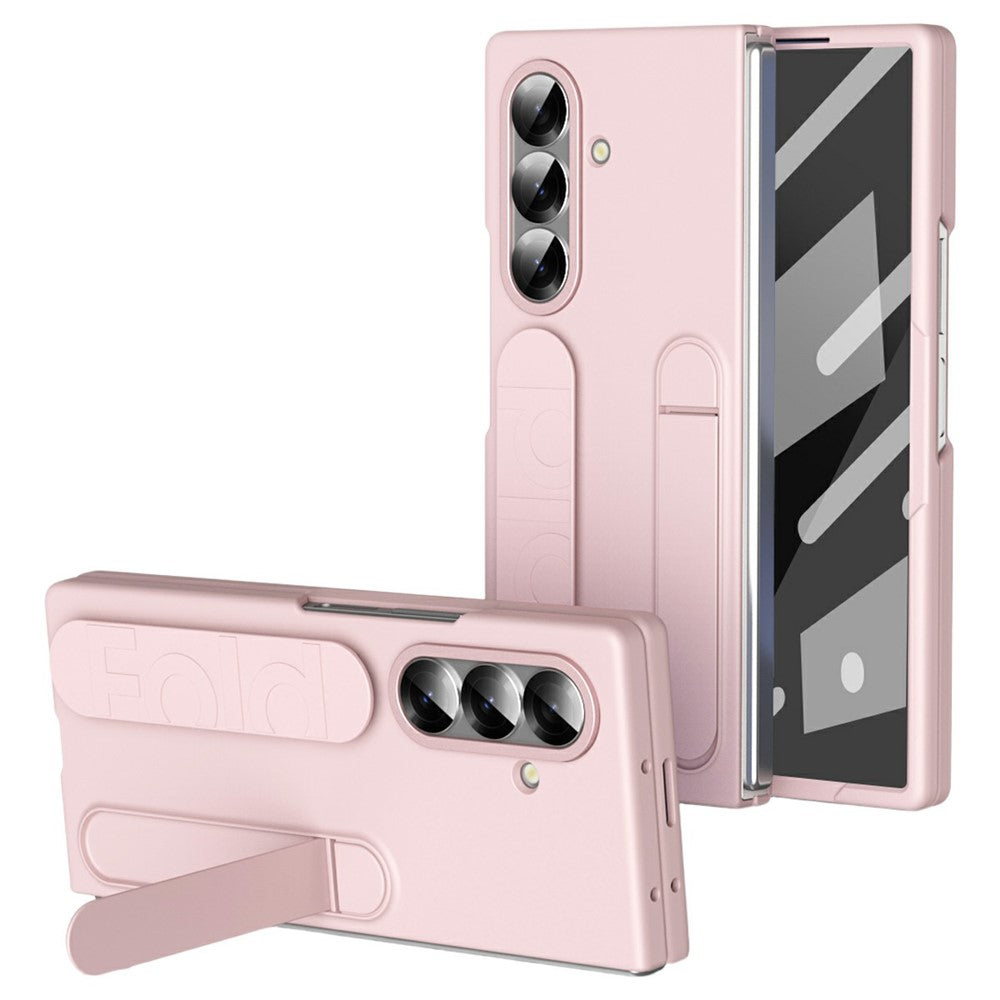 For Samsung Galaxy Z Fold8 Ultra Case with Tempered Glass Film Kickstand Wristband PC + Silicone Phone Cover