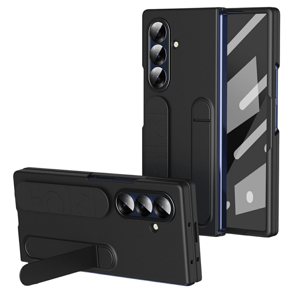 For Samsung Galaxy Z Fold8 Ultra Case with Tempered Glass Film Kickstand Wristband PC + Silicone Phone Cover