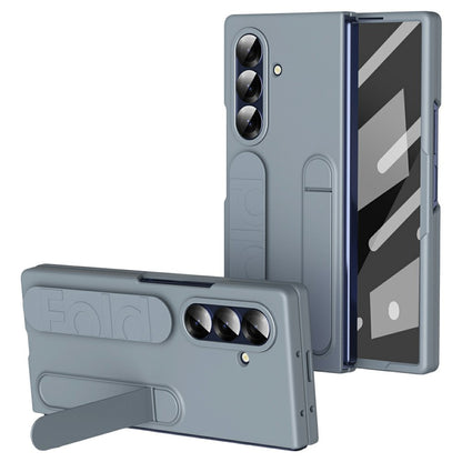 For Samsung Galaxy Z Fold8 Ultra Case with Tempered Glass Film Kickstand Wristband PC + Silicone Phone Cover