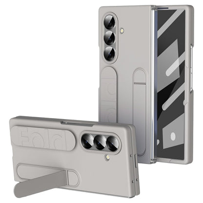 For Samsung Galaxy Z Fold8 Ultra Case with Tempered Glass Film Kickstand Wristband PC + Silicone Phone Cover
