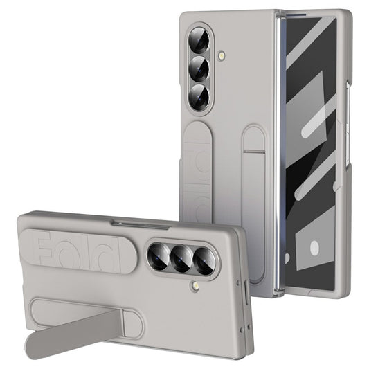 For Samsung Galaxy Z Fold8 Ultra Case with Tempered Glass Film Kickstand Wristband PC + Silicone Phone Cover