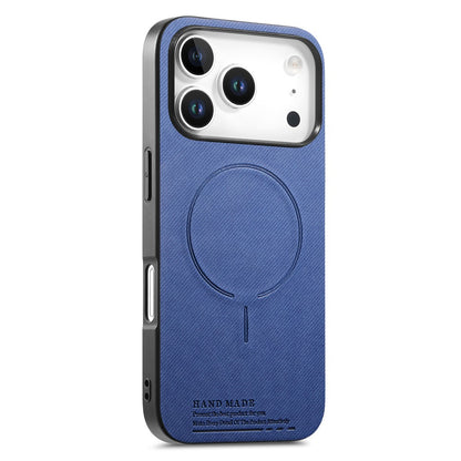 For iPhone 18 Pro / 17 Pro Magnetic Case Cloth Texture PC + TPU + PU Leather Anti-Scratch Phone Cover
