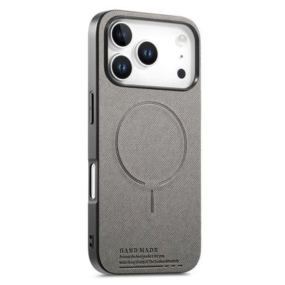 For iPhone 18 Pro / 17 Pro Magnetic Case Cloth Texture PC + TPU + PU Leather Anti-Scratch Phone Cover
