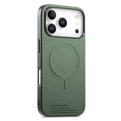 For iPhone 18 Pro / 17 Pro Magnetic Case Cloth Texture PC + TPU + PU Leather Anti-Scratch Phone Cover