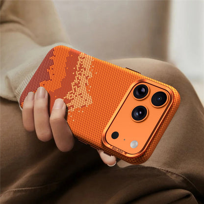 SULADA for iPhone 17 Pro Max Case Golden Mountain Pattern Skin-Feel Hard PC Slim Phone Cover