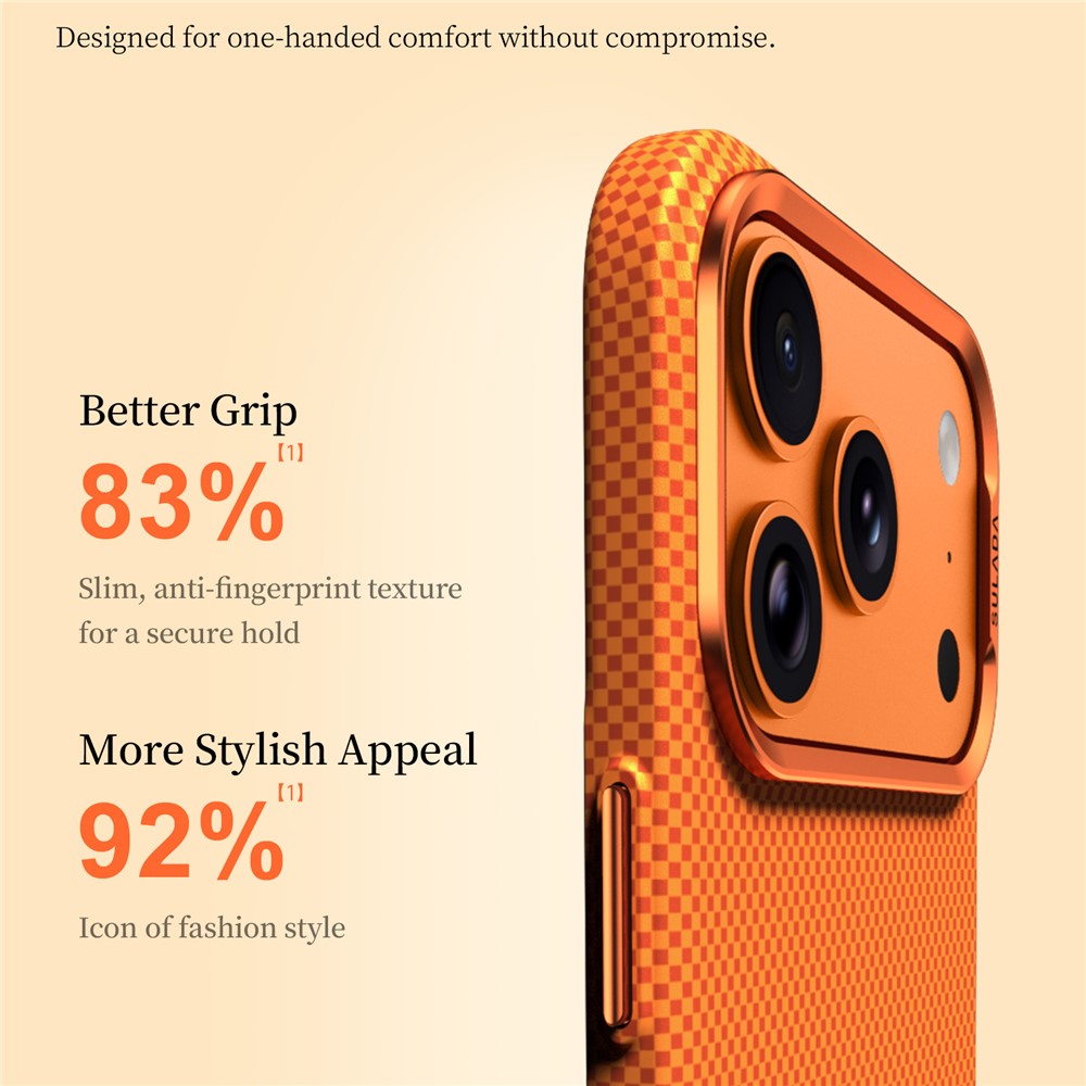 SULADA for iPhone 17 Pro Max Case Golden Mountain Pattern Skin-Feel Hard PC Slim Phone Cover